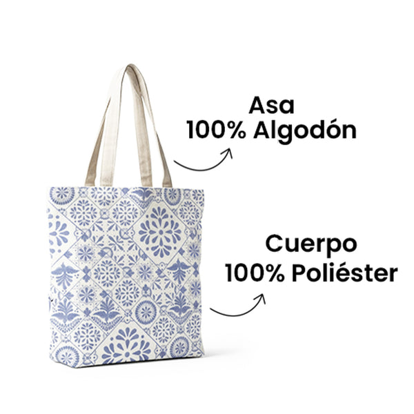 Bolsa de Talavera Sublimada 35×40 con Asa de Algodón